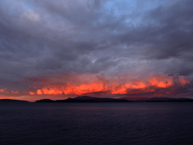 November sky, from the composer's home on San Juan Island, WA.